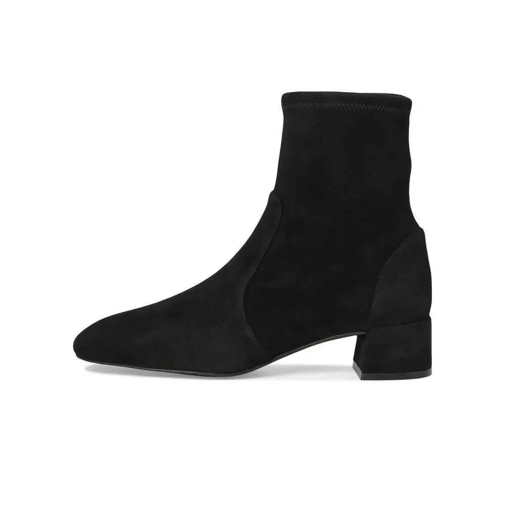 STUART WEITZMAN WOMEN'S MAEVE BOOTIE, BLACK, 9.5, MEDIUM